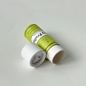 Envase en forma de cilindro de cartón biodegradable de 10ml, bálsamo labial reciclable ecológico, embalaje personalizado, tubo de lápiz labial negro - Product Image 4