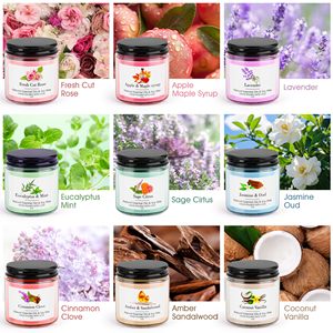 Ensemble cadeau <span class=keywords><strong>de</strong></span> bougies parfumées classiques à la cire <span class=keywords><strong>de</strong></span> soja naturelle, parfum <span class=keywords><strong>de</strong></span> fleurs, colorées, sans fumée, parfumées, aromathérapie - Product Image 2