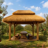 Toit en chaume synthétique pour abri de zoo, volière, jardin, nichoir à oiseaux, aspect naturel, respectueux de l'environnement