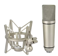 Microphone à condensateur XLR pour enregistrement de podcast, studio, musique, streaming, grande membrane, 48V, U87