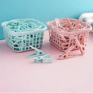 30Pcs Plastic Clothes Pegs Living Room Storage Organizer Laundry Clothespin Pins with Spring Basket Towel Quilt <strong>Clips</strong> <strong>Hanger</strong> - Product Image 1
