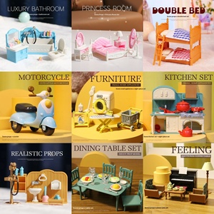 Set de Muebles en Miniatura 1:12, Juguete Realista para Juego de Imitación, Decoración de Casa de Muñecas, Juguete Educativo para Niños - Product Image 2