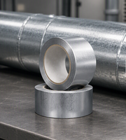 Ruban adhésif en aluminium pour réparation de tuyauterie d'air froid en métal robuste, isolation des conduits HVAC, résistant à la chaleur, imperméable, usage industriel