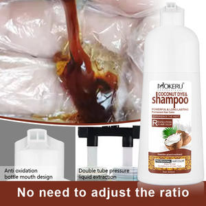MOKERU Shampooing Colorant à la Noix de Coco, Couverture Rapide des <span class=keywords><strong>Cheveux</strong></span> Gris, Formule Nourrissante, Coloration Express, 500ml - Product Image 4