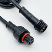 Harnais de câblage LED personnalisé en usine en Chine, connecteurs étanches M12, 3 broches, IP67/68, assemblage, câbles électriques