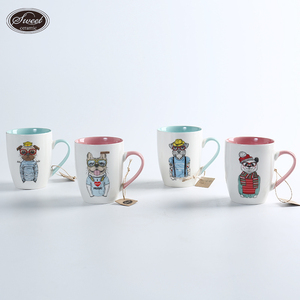 <span class=keywords><strong>Taza</strong></span> animada ecológica personalizada dibujos rosas corte de perro divertido café novedad <span class=keywords><strong>Taza</strong></span> de cerámica blanca para regalo de cumpleaños para niños - Product Image 5