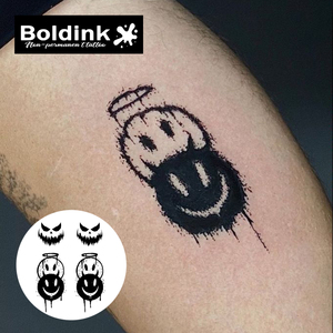 Boldink Custom Realistic Street Graffiti <strong>Evil</strong> Pumpkin Body Art Waterproof Long Lasting 2 Weeks Jagua Juice Ink Tattoo - Product Image 4
