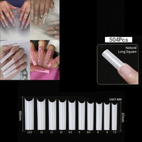 Puntas de Uñas Acrílicas Transparentes de Gel Suave al por Mayor, Formas Francesas Almendradas y de Ataúd, Puntas de Uñas de Cobertura Completa y Media Cobertura Personalizables