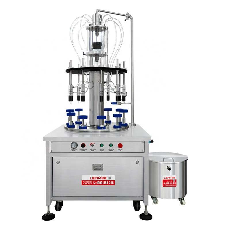 EXW 10 Nozzle Mesin Pengisi Parfum, Mesin Pengisi Botol Parfum Putar Pneumatik Isi Botol Vakum