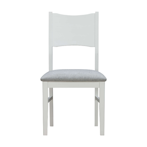 Elegante Silla de Comedor Blanca de Madera con Asiento Acolchado Tapizado, Muebles de Restaurante de Madera de Pino, Artículo Popular al por Mayor - Product Image 3
