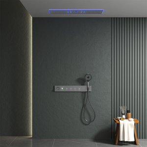 Nouvelle mode LED ensemble <span class=keywords><strong>de</strong></span> mélangeur <span class=keywords><strong>de</strong></span> <span class=keywords><strong>douche</strong></span> monté au plafond pluie brouillard cascade Bluetooth ensemble <span class=keywords><strong>de</strong></span> <span class=keywords><strong>douche</strong></span> thermostatique salle <span class=keywords><strong>de</strong></span> bain système intelligent - Product Image 4