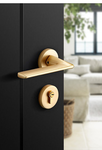 Hiện Đại Tối Giản Trong Nhà Gỗ Rắn Phòng Ngủ Cửa Khóa Thiết Lập Ánh Sáng Sang Trọng Chia Tay Xử Lý Cửa Kẽm Hợp Kim Cho Nhà Ứng Dụng - Product Image 6