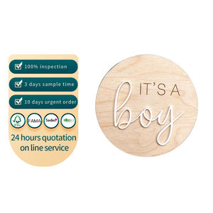Letreros de madera para anuncio de niños o niñas, anuncio de nacimiento de hospital, decoración de accesorios de fotografía - Product Image 1