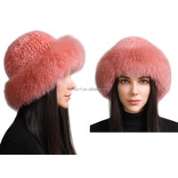 Chapeaux d'hiver pour femmes multicolores, magnifiques, en fausse fourrure de vison, chapeaux d'hiver en fausse fourrure de renard pour femmes, béret