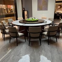 Ensemble table et chaises de salle à manger en bois d'ébène de style designer, design moderne et minimaliste, pour villas chinoises neuves, usage domestique, luxe