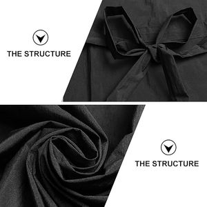Kimono da Parrucchiere in Poliestere di Alta Qualità per Donne, Comodo e Personalizzabile, Nero, per Spa e Salone - Product Image 5
