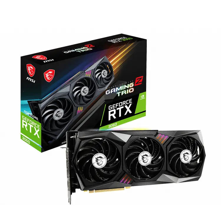 GeForce RTX MSI 3060 GAMING Z TRIO 12G GDDR6 1867 MHz- PCI Express Gen 4 PC Computer Gaming 3060 ti gpu Graphic Card 192BIT