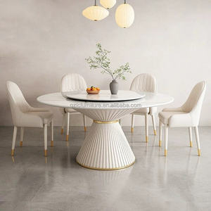 Muebles de <span class=keywords><strong>Comedor</strong></span> Modernos, Juego de Mesa de <span class=keywords><strong>Comedor</strong></span> Redonda de Mármol de Lujo para <span class=keywords><strong>4</strong></span>, 6 u 8 Personas, para Restaurante o <span class=keywords><strong>Comedor</strong></span> - Product Image 1