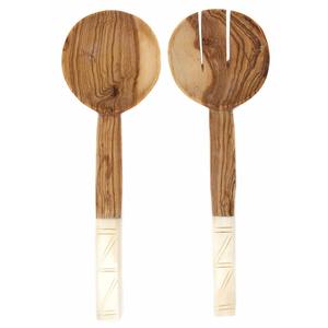 Juego de Servidores de Ensalada de Madera Moderna de Alta Calidad con Diseño Reutilizable para Uso Diario en la Cocina, Bodas y Comidas Saludables - Product Image 1