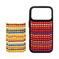 Coque de téléphone en cristal personnalisable pour tous les modèles, antichoc, entièrement ornée de strass, pour l'approvisionnement transfrontalier des magasins, produit viral, traitement OEM