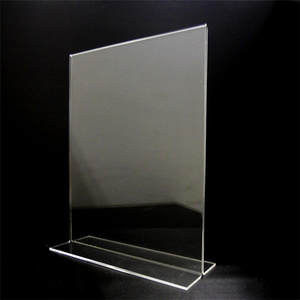 T รูปร่างแนวตั้ง A4เมนูยืนโต๊ะบัตร8.5X11ที่ชัดเจนผู้ถือป้ายอะคริลิ - Product Image 5