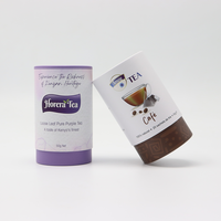 Emballage personnalisé en tube de carton alimentaire biodégradable, boîte de thé de qualité supérieure, emballage en tube pour thé en vrac