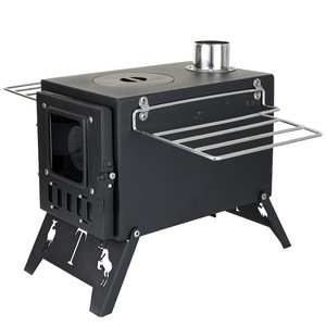 Poêle à bois portable d'extérieur en acier inoxydable, chauffage de tente de camping, poêle à bois de table pour le chauffage, la cuisson et le barbecue - Product Image 5