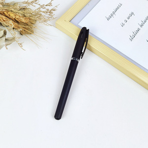Hot Style Matte Black Gel Ink <b>Pens</b> <b>Silver</b> Metal Ring Accent Quick Drying Ink For Middle School Daily Homework Writing - Product Image 6