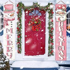 Decoraciones Navideñas con Diseños de Dibujos Animados, Cortinas para Puerta y Pancartas Colgantes con Temática Navideña para Fiestas - Product Image 5