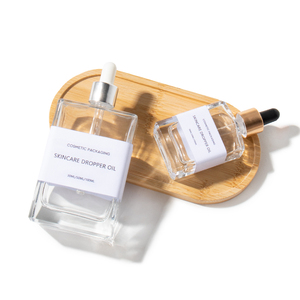 Botellas de Vidrio Cuadradas y Planas de Lujo de 30 ml, 50 ml y 100 ml con Gotero para Aceites Esenciales y Perfumes para el Cuerpo - Product Image 5