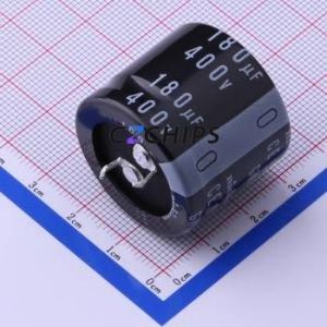 LGW2G181MELB25 Snap-in Aluminum Electrolytic Capacitor Through hole Component (THT),D30xL25mm 180uF 20% 400V 10mm - Product Image 1