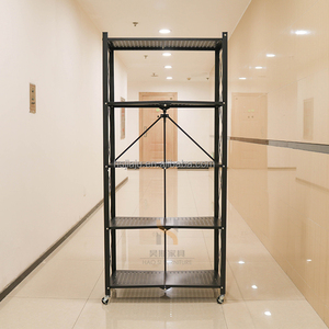 منزلي منزلي مستعمل 5 طبقات قابل للطي ووحدة رف تخزين معدني قابل للطي - Product Image 5