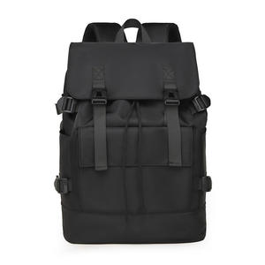 North American and European-style Large-capacity Drawstring Flap <b>Backpack</b>, Casual with Lid, Trendy and Cool Mens - Product Image 5
