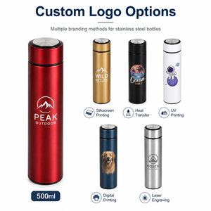 Mug de voyage isotherme à double paroi 500 ml, bouteille d'eau en acier inoxydable 304 avec couvercle, logo personnalisé pour cadeau promotionnel - Product Image 3