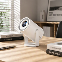 Projecteur de cinéma maison intelligent 4K 3D à courte focale Android 14 de haute qualité, quad-core, avec haut-parleurs intégrés, WiFi portable, 200 lumens, US
