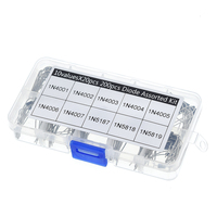 Kit assorti de 10 diodes redresseuses 1N4001 1N4002 1N4003 1N4004 1N4005 1N4006 1N4007 1N5817 1N5818 1N5819 + boîte