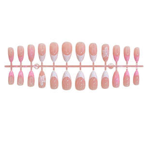 Lot de 24 <span class=keywords><strong>faux</strong></span> <span class=keywords><strong>ongles</strong></span> courts en amande, effet œil de chat, à presser, pour un look élégant et professionnel - Product Image 6