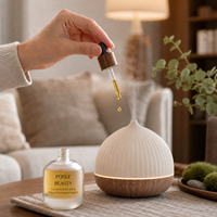 Flacon compte-gouttes de luxe en verre dépoli de 30 ml, écologique et recyclable, avec bouchon en bois de noyer et ampoule noire mate, pour impression sérigraphique, vente en gros