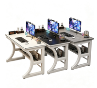 Bureau de jeu pour ordinateur moderne, 140 cm, table de bureau et d'étude avec étagère de rangement, bureau de jeu pour PC dans la chambre