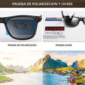 Lunettes de soleil en bois naturel faites à la main avec logo personnalisé 2025, monture carrée en bois, polarisées, en bambou, pour hommes et femmes - Product Image 4