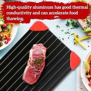 Plateau de décongélation rapide pour viande, nouveau style, en aluminium noir, pour viande congelée, vente chaude - Product Image 5