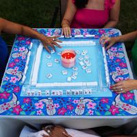 Tapis de mahjong antidérapant et insonorisant en caoutchouc naturel à motif floral, idéal pour le mahjong, le poker et les jeux d'échecs – Vente chaude