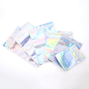 ถุงซิปล็อคสีรุ้งพิมพ์โลโก้ตามสั่ง ปิดผนึก 3 ด้าน สำหรับใส่เครื่องประดับ ถุงโฮโลแกรม - Product Image 1