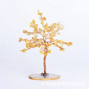 <b>Crystal</b> <b>Tree</b> Ornament Handmade <b>Crystal</b> Decor Home Office Desk Decoration Height 15cm - Product Image 5
