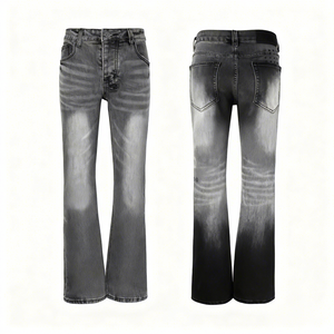 <span class=keywords><strong>Jeans</strong></span> Ksubis di Lusso a Gamba Dritta da Uomo di Marca Firmata di <span class=keywords><strong>Alta</strong></span> Qualità Estivi <span class=keywords><strong>Elasticizzati</strong></span> Strappati in Denim Vintage High Street Hip Hop a <span class=keywords><strong>Vita</strong></span> Media Intrecciati - Product Image 2