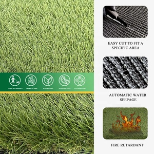 Gazon artificiel paysager, gazon <span class=keywords><strong>synthétique</strong></span> haute densité, revêtement de sol pour <span class=keywords><strong>jardin</strong></span>, aménagement paysager extérieur - Product Image 4