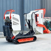 TOSH Kostenloser Versand Mini Crawler Dumper Multifunktion aler Tracked MINI Dumper 500kg Mini Transporter Muldenkipper für den Bau