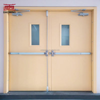 Portes battantes modernes à double action en acier inoxydable ignifugées, isolation acoustique, qualité industrielle, prix de gros