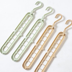 Nine Hole Clothes Hanger Multifunctional Storage Rack For Wardrobe Folding Magic Rotating <b>Hook</b> Type Plastic Hangers - Product Image 4