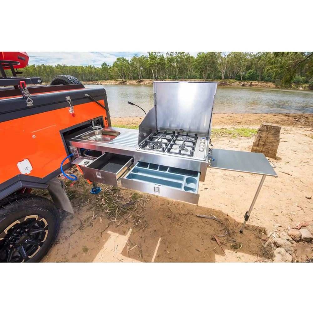 Camper Trailer Slide Out Kitchen With Sink Gas Cookers